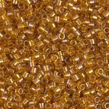 Miyuki Delica Perlen 11/0 - Transparent Lined Topaz ab DB-65